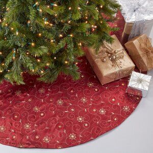 72" Burgundy Sequins Burgundy Tree Skirt